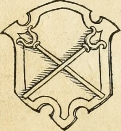 An illustration from Thurnier Buch : von Anfang, Vrsachen, Vrsprung vnd Herkommen der Thurnier im Heyligen Römischen Reich Teutscher Nation, wie viel offentlicher Landthurnier von Keyser Heinrich dem Ersten dieses Namens an biss auff den jetztregierenden Keyser Maximilian den Andern ... vnd in welchen Stetten die alle gehalten ... Alles jetzunder von neuwem zusammen getragen, mit schönen neuwen Figuren, sonderlich auch der adelischen Wappen, auffs schönest zugericht .., 1566, leaf 376