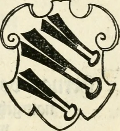 An illustration from Thurnier Buch : von Anfang, Vrsachen, Vrsprung vnd Herkommen der Thurnier im Heyligen Römischen Reich Teutscher Nation, wie viel offentlicher Landthurnier von Keyser Heinrich dem Ersten dieses Namens an biss auff den jetztregierenden Keyser Maximilian den Andern ... vnd in welchen Stetten die alle gehalten ... Alles jetzunder von neuwem zusammen getragen, mit schönen neuwen Figuren, sonderlich auch der adelischen Wappen, auffs schönest zugericht .., 1566, leaf 446