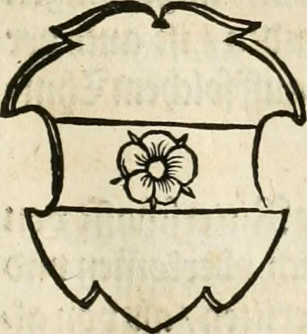 An illustration from Thurnier Buch : von Anfang, Vrsachen, Vrsprung vnd Herkommen der Thurnier im Heyligen Römischen Reich Teutscher Nation, wie viel offentlicher Landthurnier von Keyser Heinrich dem Ersten dieses Namens an biss auff den jetztregierenden Keyser Maximilian den Andern ... vnd in welchen Stetten die alle gehalten ... Alles jetzunder von neuwem zusammen getragen, mit schönen neuwen Figuren, sonderlich auch der adelischen Wappen, auffs schönest zugericht .., 1566, leaf 452