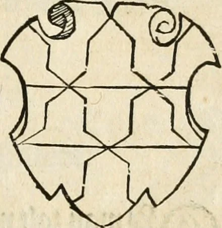 An illustration from Thurnier Buch : von Anfang, Vrsachen, Vrsprung vnd Herkommen der Thurnier im Heyligen Römischen Reich Teutscher Nation, wie viel offentlicher Landthurnier von Keyser Heinrich dem Ersten dieses Namens an biss auff den jetztregierenden Keyser Maximilian den Andern ... vnd in welchen Stetten die alle gehalten ... Alles jetzunder von neuwem zusammen getragen, mit schönen neuwen Figuren, sonderlich auch der adelischen Wappen, auffs schönest zugericht .., 1566, leaf 452