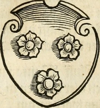 An illustration from Thurnier Buch : von Anfang, Vrsachen, Vrsprung vnd Herkommen der Thurnier im Heyligen Römischen Reich Teutscher Nation, wie viel offentlicher Landthurnier von Keyser Heinrich dem Ersten dieses Namens an biss auff den jetztregierenden Keyser Maximilian den Andern ... vnd in welchen Stetten die alle gehalten ... Alles jetzunder von neuwem zusammen getragen, mit schönen neuwen Figuren, sonderlich auch der adelischen Wappen, auffs schönest zugericht .., 1566, leaf 452