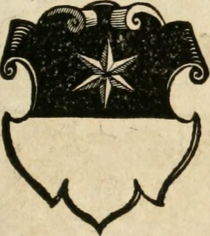 An illustration from Thurnier Buch : von Anfang, Vrsachen, Vrsprung vnd Herkommen der Thurnier im Heyligen Römischen Reich Teutscher Nation, wie viel offentlicher Landthurnier von Keyser Heinrich dem Ersten dieses Namens an biss auff den jetztregierenden Keyser Maximilian den Andern ... vnd in welchen Stetten die alle gehalten ... Alles jetzunder von neuwem zusammen getragen, mit schönen neuwen Figuren, sonderlich auch der adelischen Wappen, auffs schönest zugericht .., 1566, leaf 54