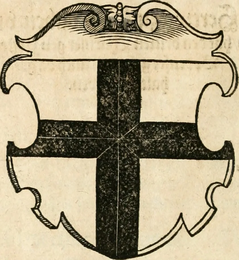 An illustration from Thurnier Buch : von Anfang, Vrsachen, Vrsprung vnd Herkommen der Thurnier im Heyligen Römischen Reich Teutscher Nation, wie viel offentlicher Landthurnier von Keyser Heinrich dem Ersten dieses Namens an biss auff den jetztregierenden Keyser Maximilian den Andern ... vnd in welchen Stetten die alle gehalten ... Alles jetzunder von neuwem zusammen getragen, mit schönen neuwen Figuren, sonderlich auch der adelischen Wappen, auffs schönest zugericht .., 1566, leaf 93
