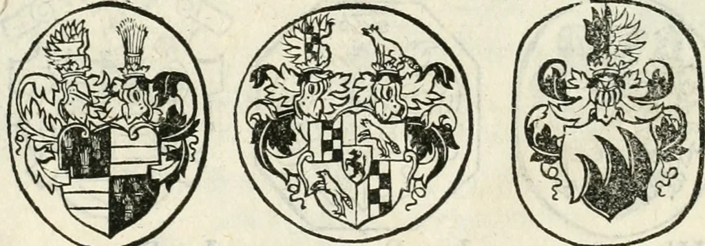 An illustration from Thurnier Buch, warhafftiger ritterlicher Thate : so in dem Monat Junij des vergangnen LX. Jars in vnd ausserhalb der Statt Wienn zu Ross vnd zu Fuess, auff Wasser vnd Lannd gehalten worden, mit schönen Figuren contrafeet : vnd dem Allerdurchleuchtigisten, Grossmechtigisten Fürsten vnnd Herrn, Herren Ferdinando, erweltem Römischen Kayser ..., 1561, leaf 17