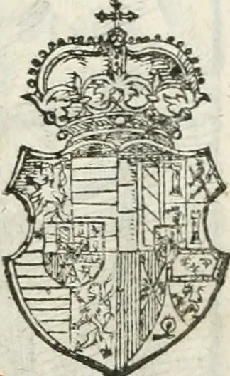 An illustration from Thurnier Buch, warhafftiger ritterlicher Thate : so in dem Monat Junij des vergangnen LX. Jars in vnd ausserhalb der Statt Wienn zu Ross vnd zu Fuess, auff Wasser vnd Lannd gehalten worden, mit schönen Figuren contrafeet : vnd dem Allerdurchleuchtigisten, Grossmechtigisten Fürsten vnnd Herrn, Herren Ferdinando, erweltem Römischen Kayser ..., 1561, leaf 4