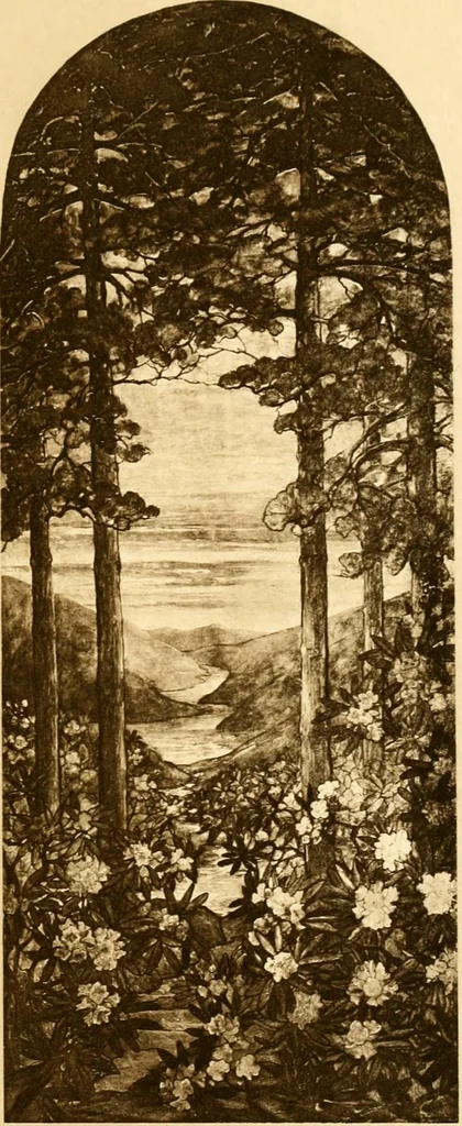 An illustration from Tiffany favrile glass, Tiffany windows, Tiffany mosaics, Tiffany monuments, Tiffany granite., 1913, leaf 12