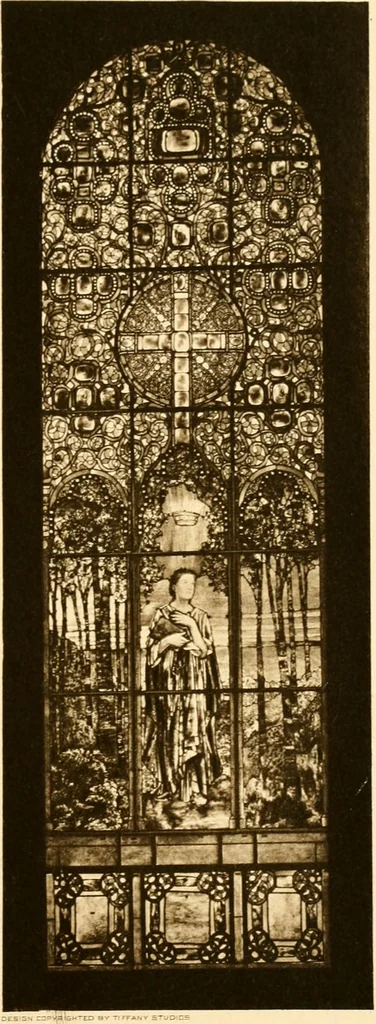 An illustration from Tiffany favrile glass, Tiffany windows, Tiffany mosaics, Tiffany monuments, Tiffany granite., 1913, leaf 20