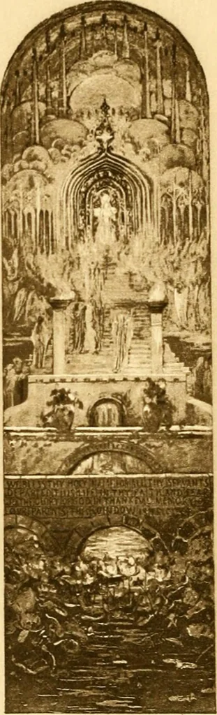 An illustration from Tiffany favrile glass, Tiffany windows, Tiffany mosaics, Tiffany monuments, Tiffany granite., 1913, leaf 29