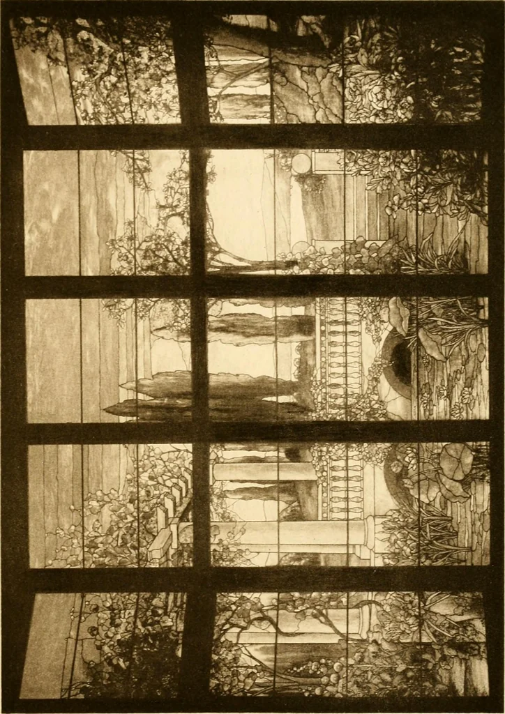 An illustration from Tiffany favrile glass, Tiffany windows, Tiffany mosaics, Tiffany monuments, Tiffany granite., 1913, leaf 44