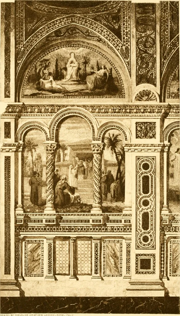 An illustration from Tiffany favrile glass, Tiffany windows, Tiffany mosaics, Tiffany monuments, Tiffany granite., 1913, leaf 59