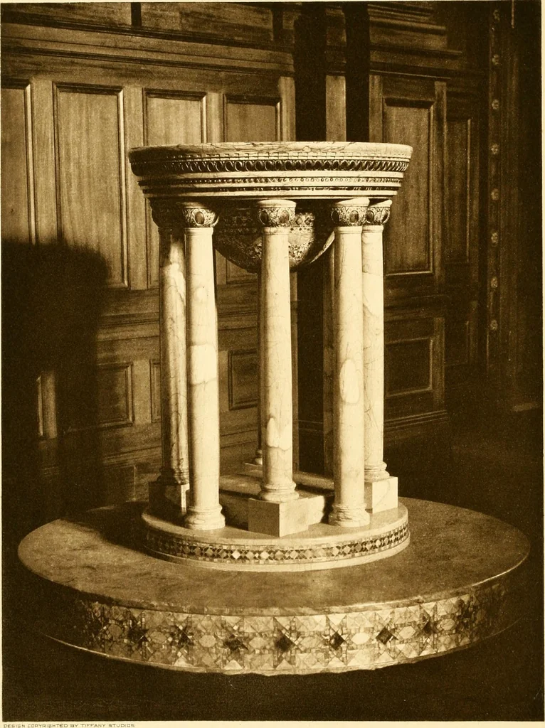 An illustration from Tiffany favrile glass, Tiffany windows, Tiffany mosaics, Tiffany monuments, Tiffany granite., 1913, leaf 65