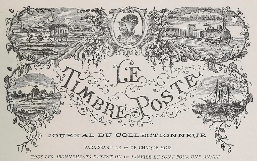 An illustration from Timbre-poste et le timbre fiscal : journal du collectionneur, 1863, leaf 1121