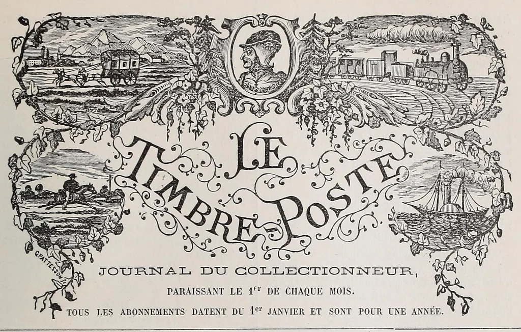 An illustration from Timbre-poste et le timbre fiscal : journal du collectionneur, 1863, leaf 349