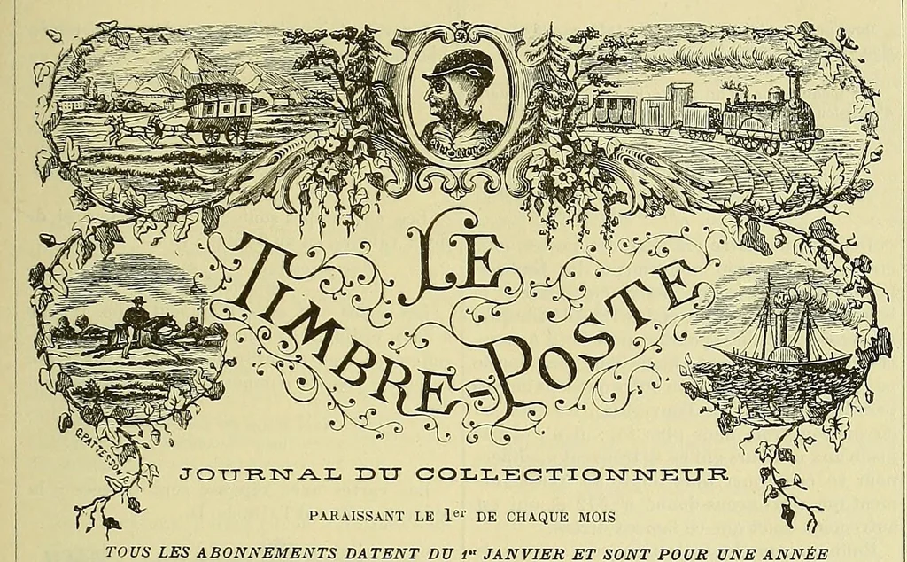 An illustration from Timbre-poste et le timbre fiscal : journal du collectionneur, 1863, leaf 203