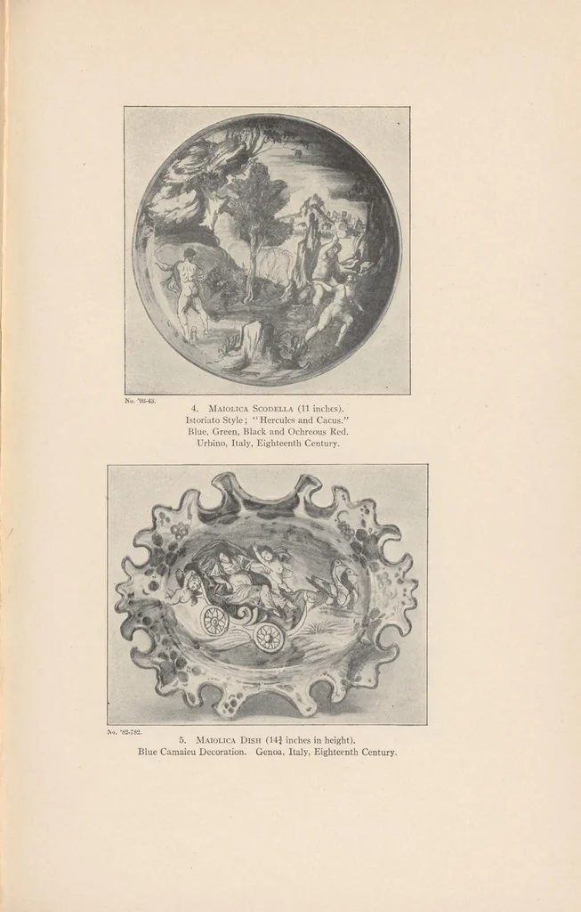 An illustration from Tin enamelled pottery : maiolica, delft, and other stanniferous faience, 1907, leaf 29