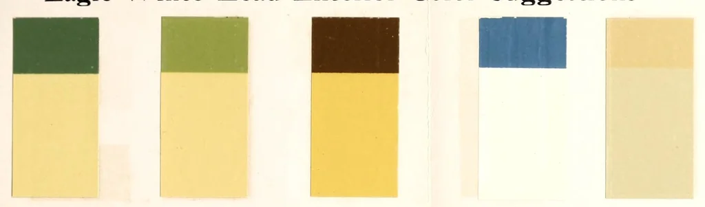 An illustration from Tinting and mixing chart : for pure white, clear colors, flat tints and shades., 1910, leaf 19