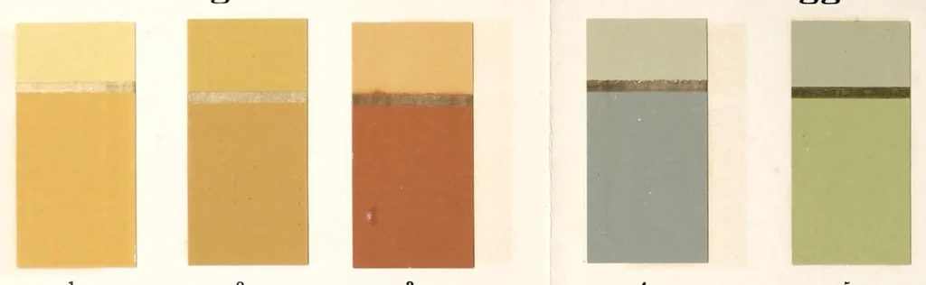 An illustration from Tinting and mixing chart : for pure white, clear colors, flat tints and shades., 1910, leaf 4