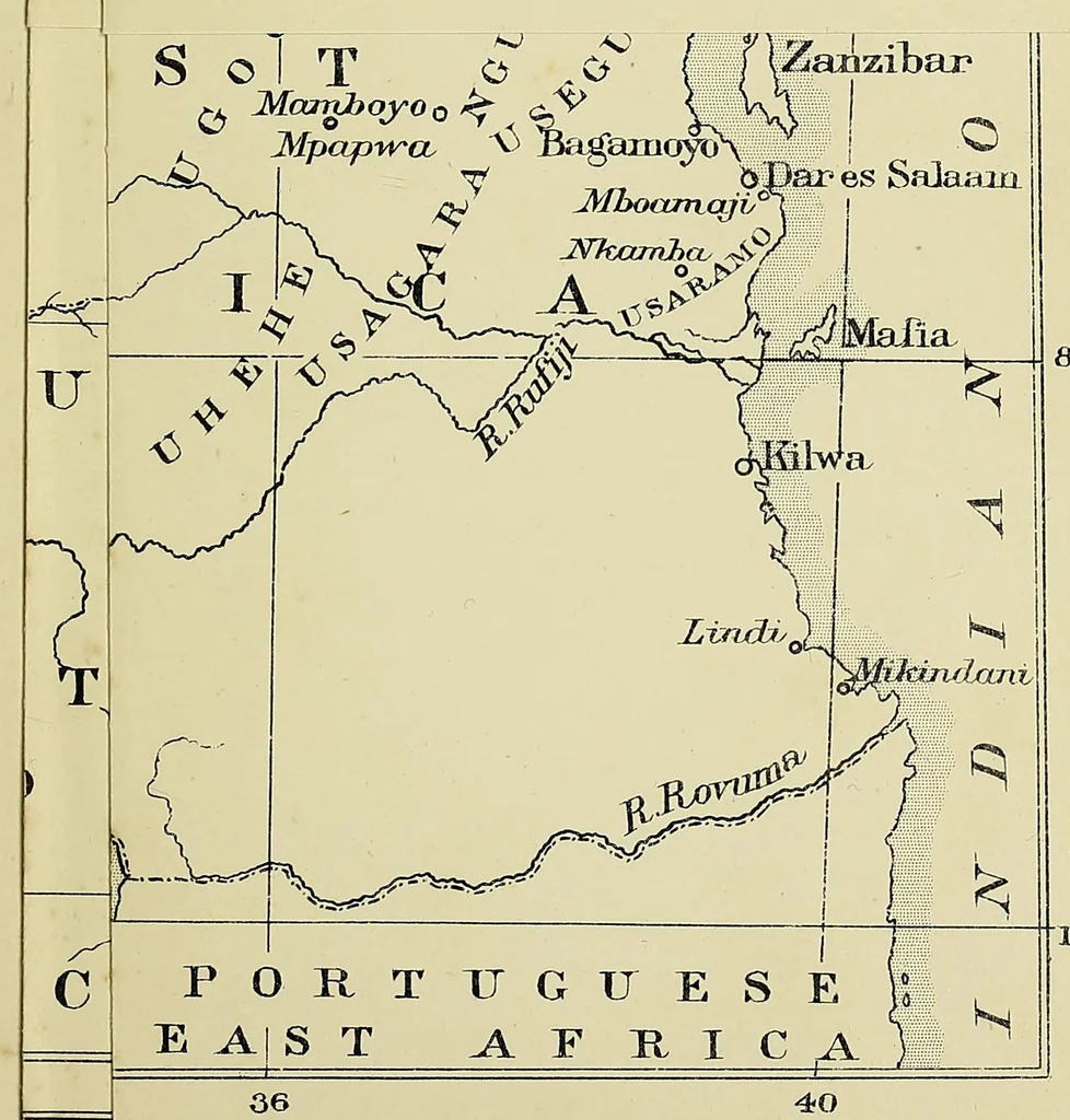 An illustration from Tippoo Tib, the story of his career in Central Africa, 1907, leaf 285