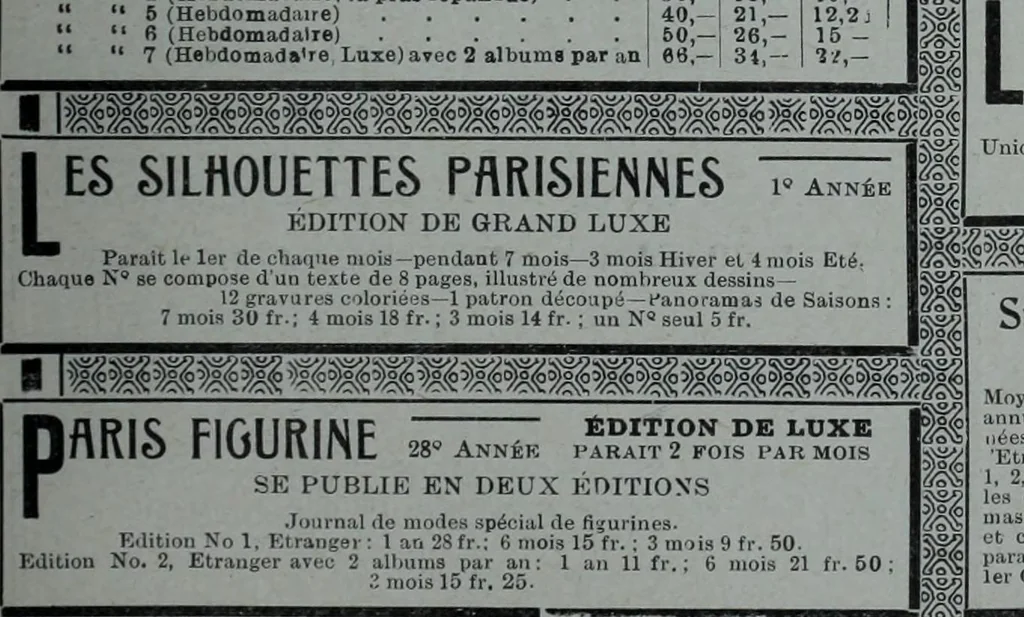 An illustration from Tissus et nouveauts 1905, 1905, leaf 726