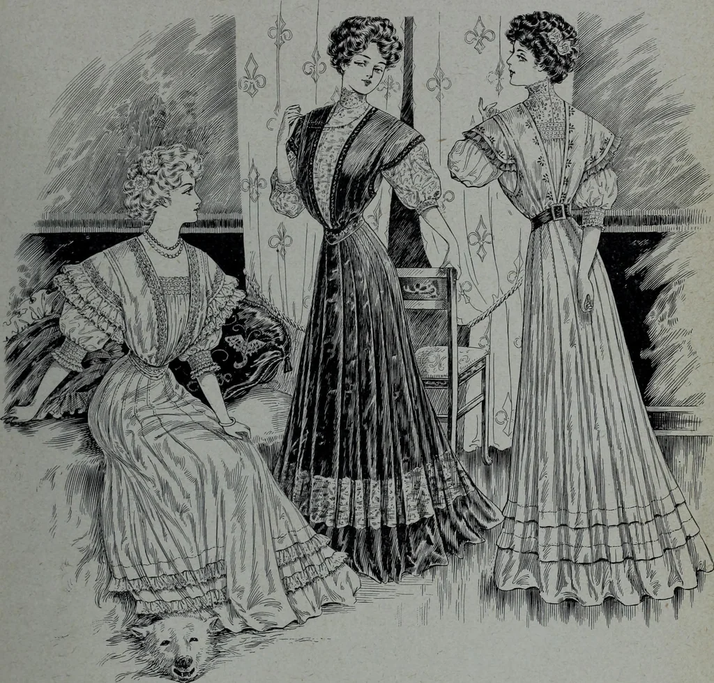 An illustration from Tissus et nouveauts 1908, 1908, leaf 18