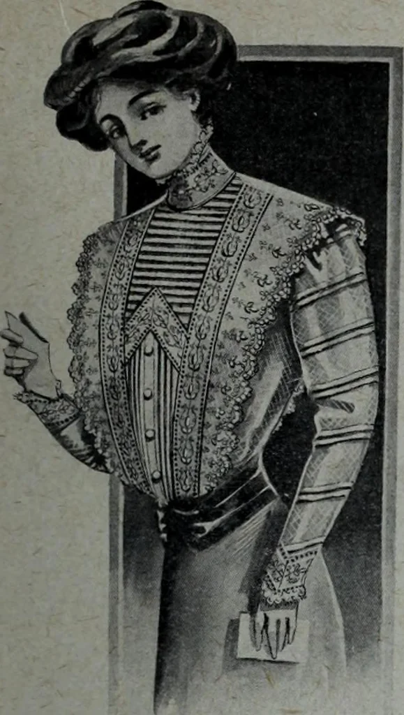 An illustration from Tissus et nouveauts 1909, 1909, leaf 196