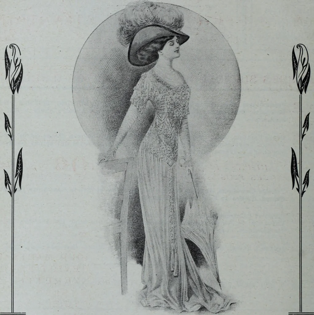 An illustration from Tissus et nouveauts 1909, 1909, leaf 437