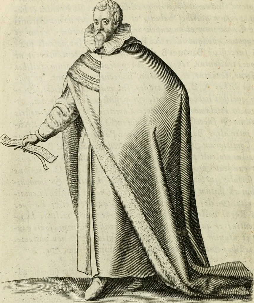 An illustration from Titles of honor, 1672, leaf 661