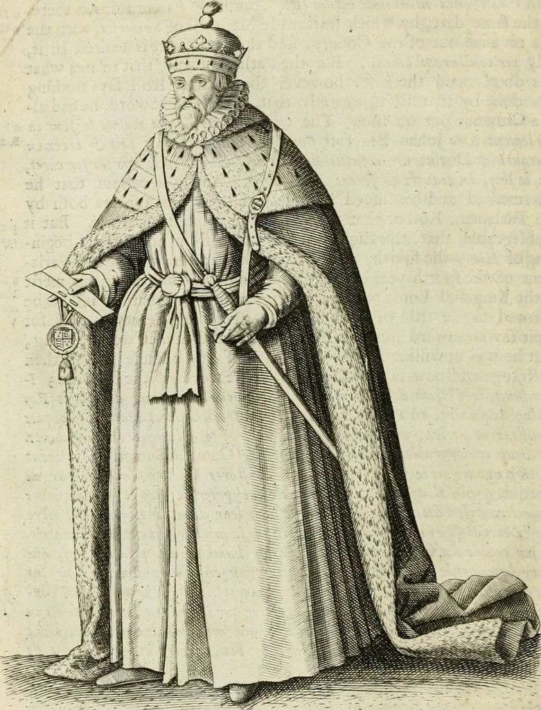An illustration from Titles of honor, 1672, leaf 671