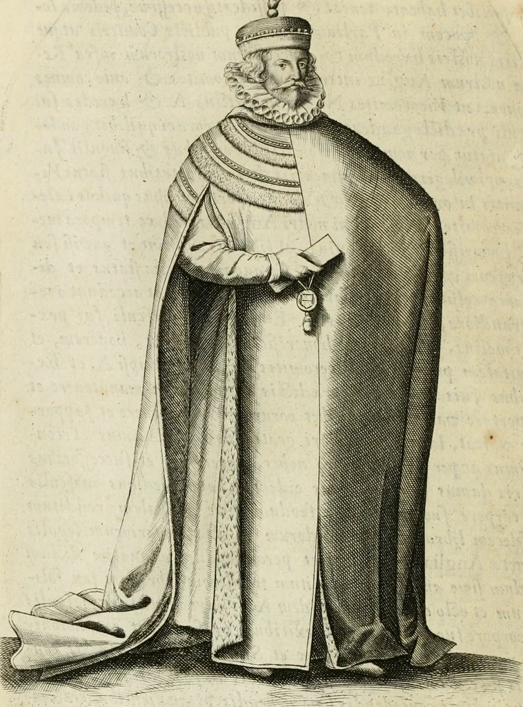 An illustration from Titles of honor, 1672, leaf 675