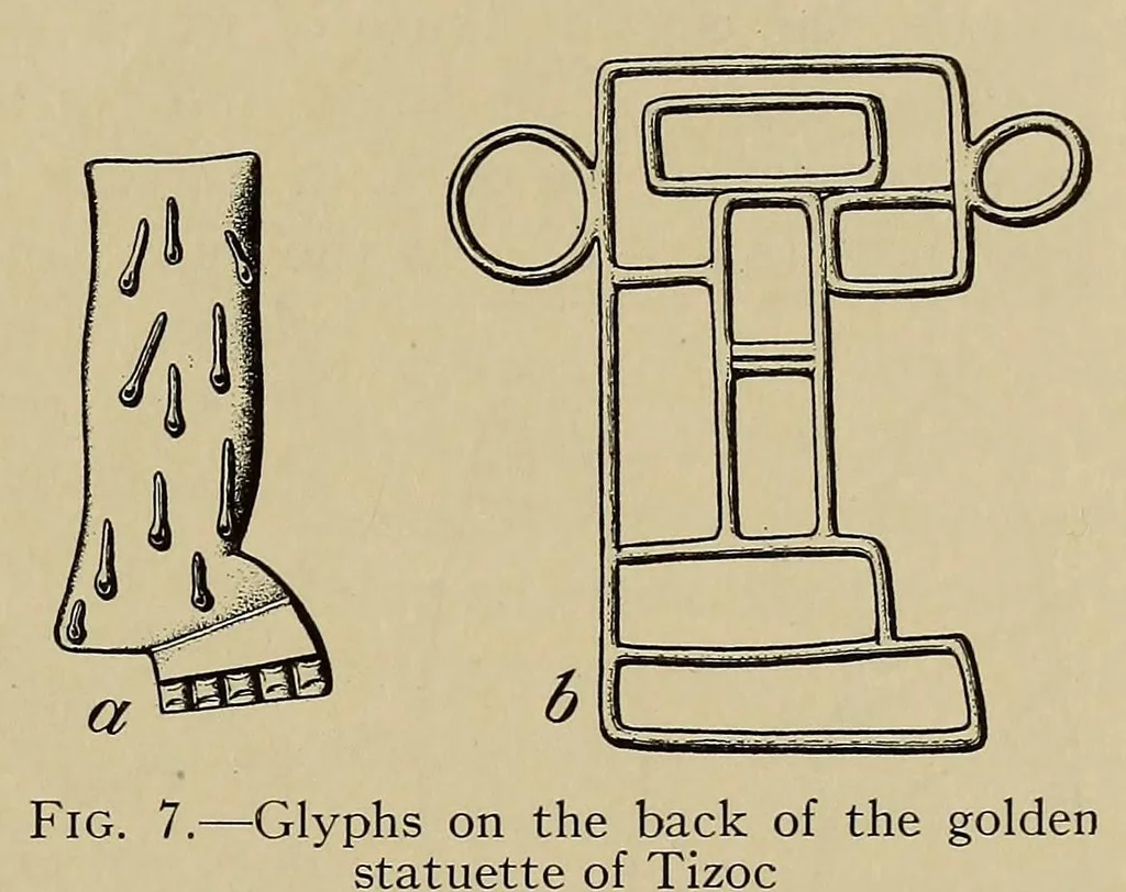 An illustration from Tizoc, great lord of the Aztecs, 1481-1486, 1929, leaf 53