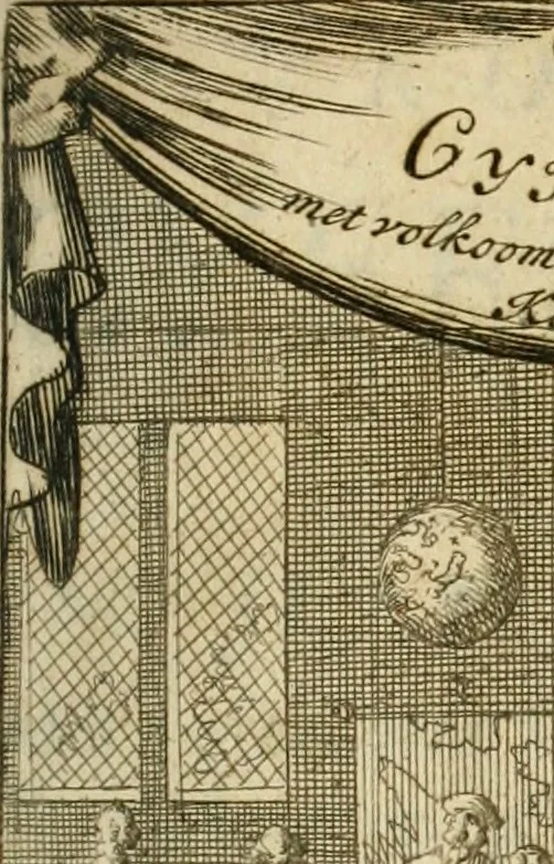 An illustration from 't Konstigh cyffer-voek van Mr. Jean Coutereels : met volkomene uytwerkingh aller questien, en byvoegingh van veelerley andere soo noodige als konstige opgevingen, 1690, leaf 8