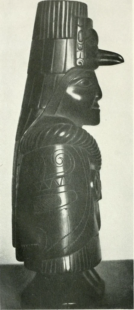 An illustration from Tlinkit u. Haida : Indianerstämme der Westküste von Nord-Amerika : Kultische Kunst und Mythen des Kulturkreises, 1922, leaf 103
