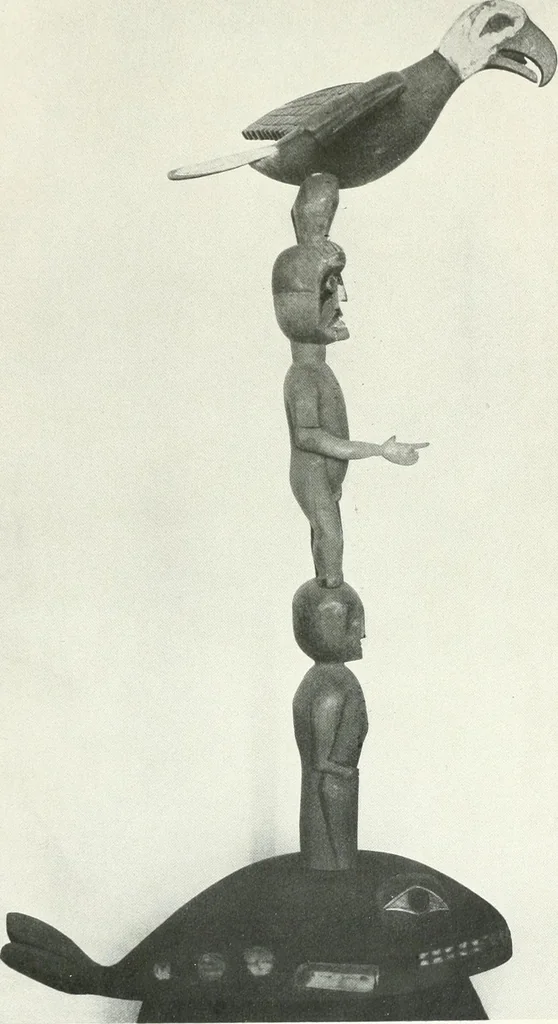 An illustration from Tlinkit u. Haida : Indianerstämme der Westküste von Nord-Amerika : Kultische Kunst und Mythen des Kulturkreises, 1922, leaf 108