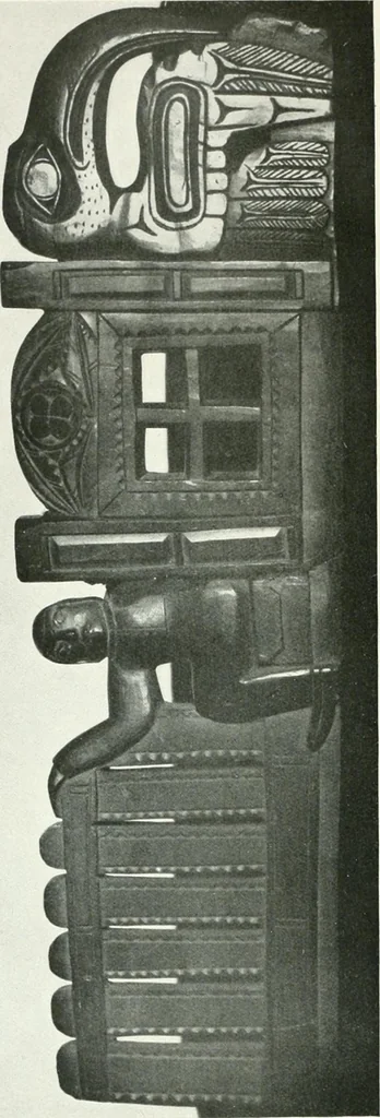 An illustration from Tlinkit u. Haida : Indianerstämme der Westküste von Nord-Amerika : Kultische Kunst und Mythen des Kulturkreises, 1922, leaf 111