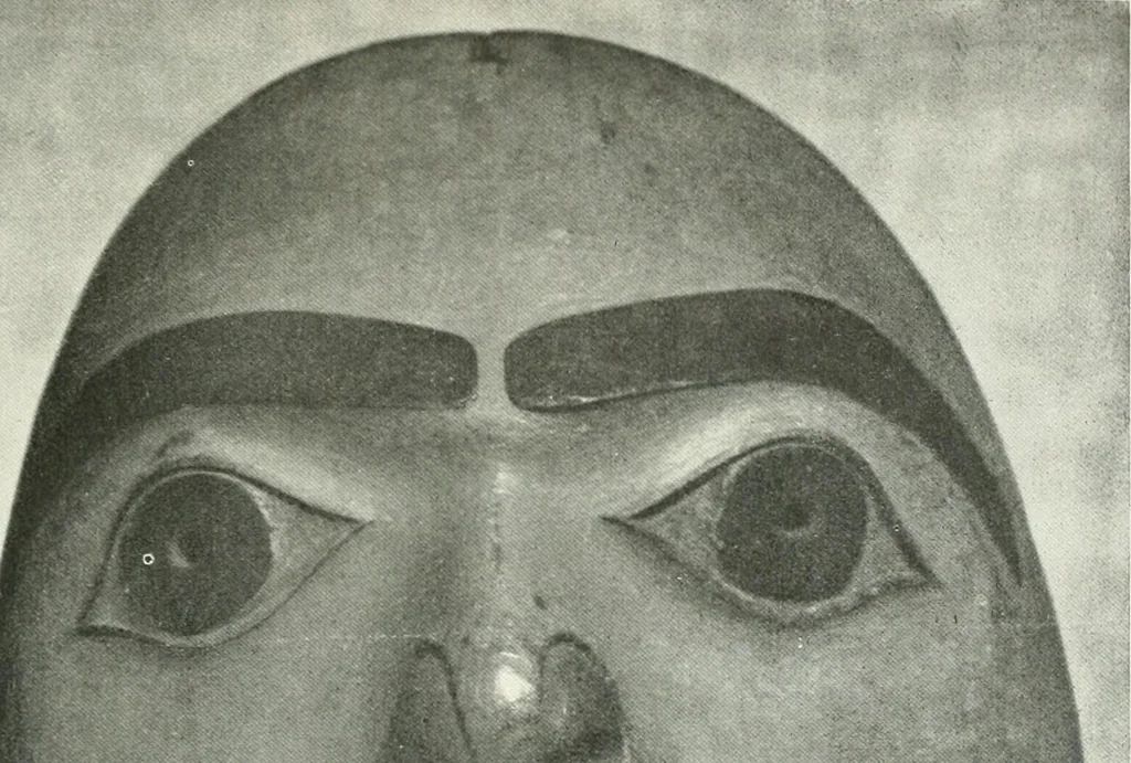An illustration from Tlinkit u. Haida : Indianerstämme der Westküste von Nord-Amerika : Kultische Kunst und Mythen des Kulturkreises, 1922, leaf 52
