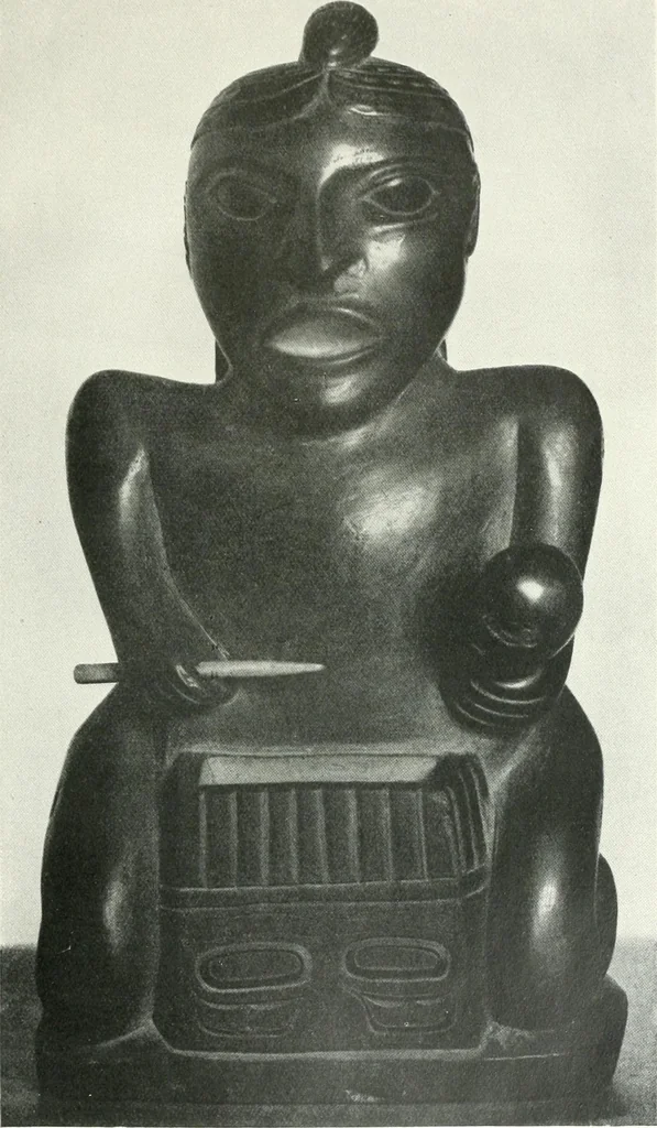 An illustration from Tlinkit u. Haida : Indianerstämme der Westküste von Nord-Amerika : Kultische Kunst und Mythen des Kulturkreises, 1922, leaf 68