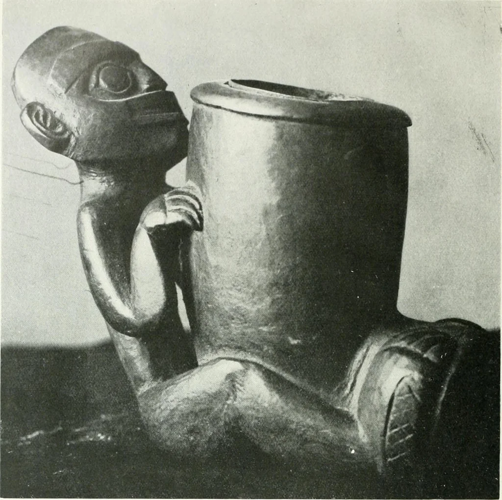 An illustration from Tlinkit u. Haida : Indianerstämme der Westküste von Nord-Amerika : Kultische Kunst und Mythen des Kulturkreises, 1922, leaf 69