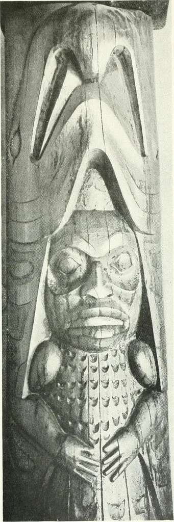 An illustration from Tlinkit u. Haida : Indianerstämme der Westküste von Nord-Amerika : Kultische Kunst und Mythen des Kulturkreises, 1922, leaf 82