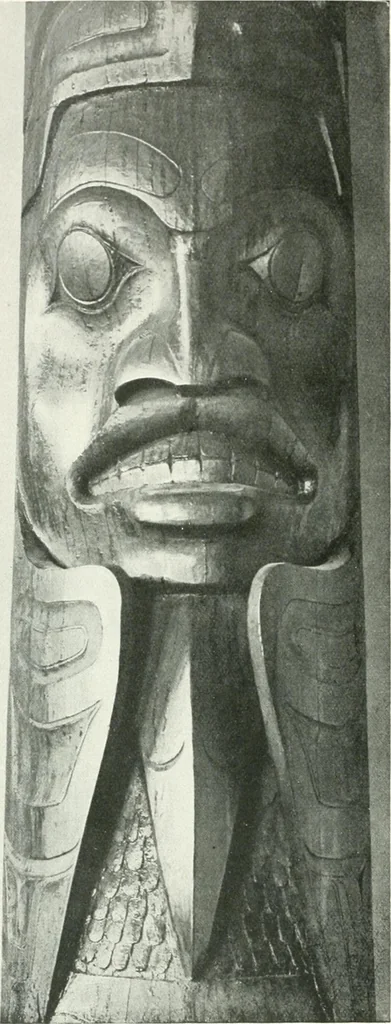 An illustration from Tlinkit u. Haida : Indianerstämme der Westküste von Nord-Amerika : Kultische Kunst und Mythen des Kulturkreises, 1922, leaf 83