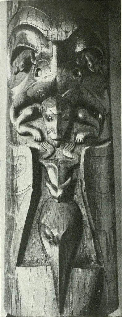 An illustration from Tlinkit u. Haida : Indianerstämme der Westküste von Nord-Amerika : Kultische Kunst und Mythen des Kulturkreises, 1922, leaf 85