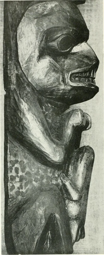 An illustration from Tlinkit u. Haida : Indianerstämme der Westküste von Nord-Amerika : Kultische Kunst und Mythen des Kulturkreises, 1922, leaf 89
