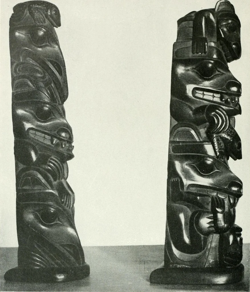 An illustration from Tlinkit u. Haida : Indianerstämme der Westküste von Nord-Amerika : Kultische Kunst und Mythen des Kulturkreises, 1922, leaf 91