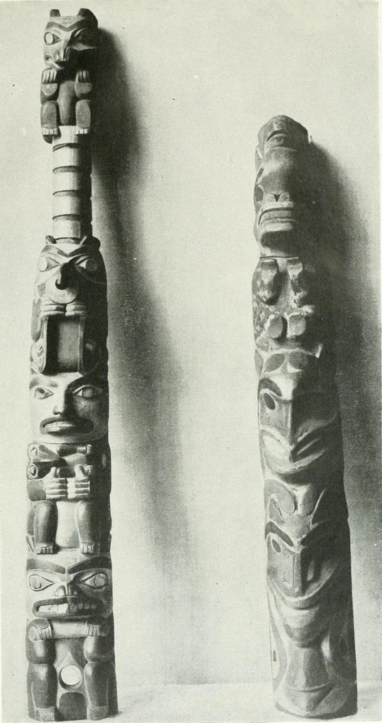 An illustration from Tlinkit u. Haida : Indianerstämme der Westküste von Nord-Amerika : Kultische Kunst und Mythen des Kulturkreises, 1922, leaf 96
