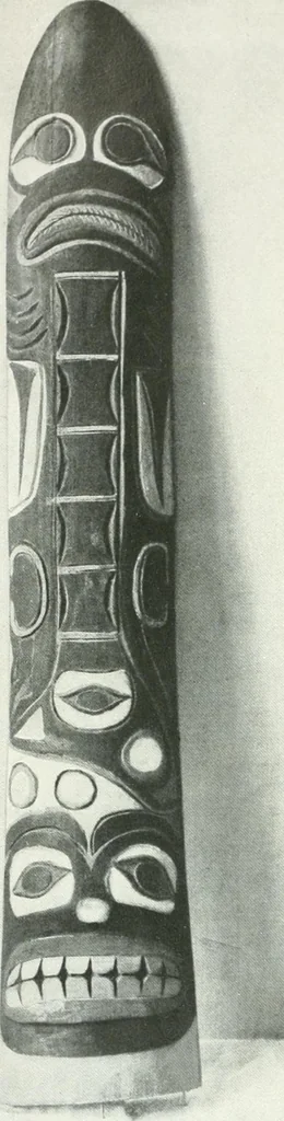 An illustration from Tlinkit u. Haida : Indianerstämme der Westküste von Nord-Amerika : Kultische Kunst und Mythen des Kulturkreises, 1922, leaf 97