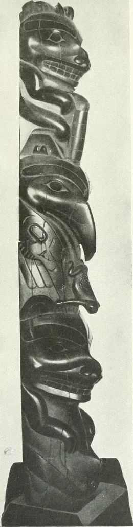 An illustration from Tlinkit u. Haida : Indianerstämme der Westküste von Nord-Amerika : Kultische Kunst und Mythen des Kulturkreises, 1922, leaf 98
