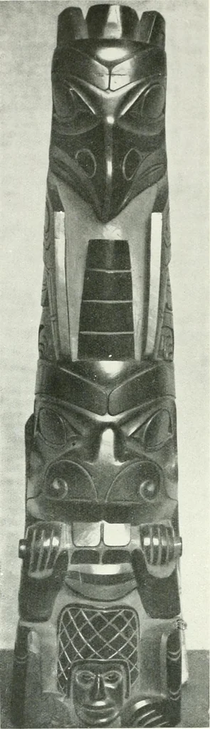 An illustration from Tlinkit u. Haida : Indianerstämme der Westküste von Nord-Amerika : Kultische Kunst und Mythen des Kulturkreises, 1922, leaf 99
