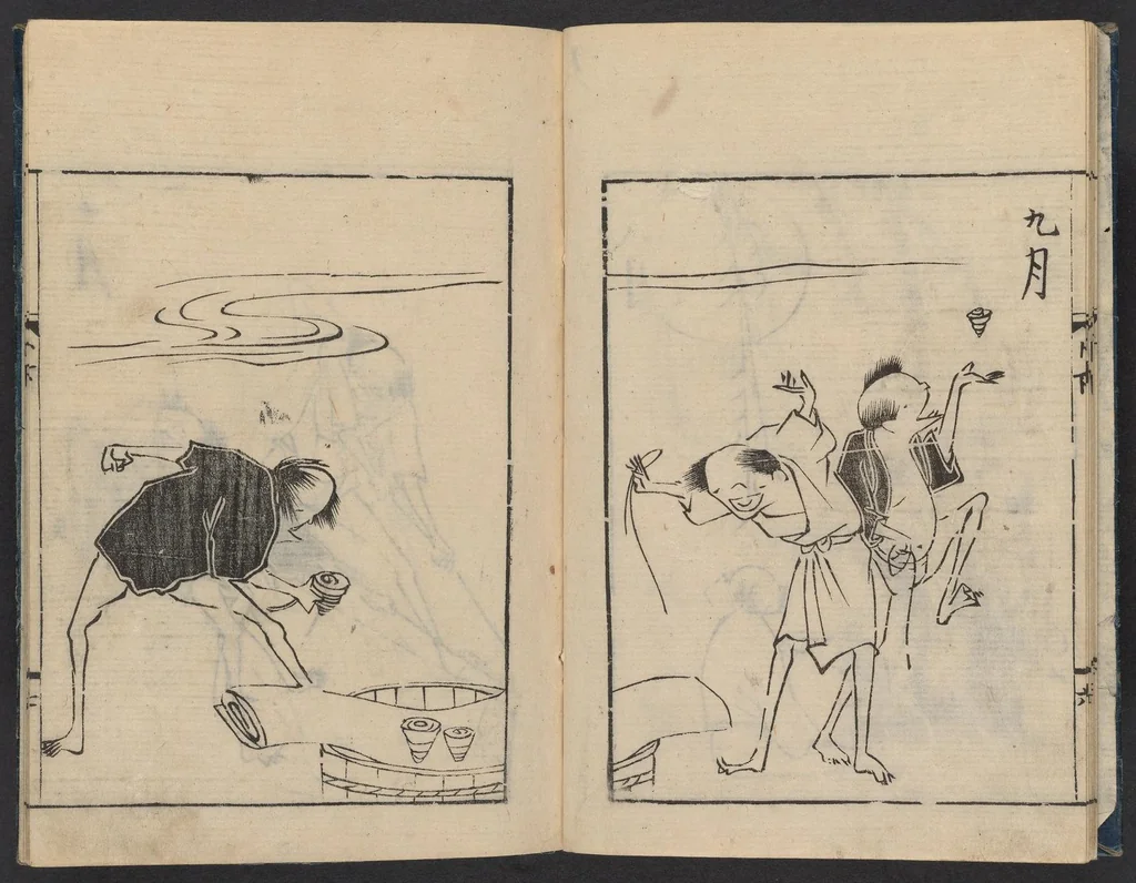 An illustration from Tobae ōgi no mato, 1788, leaf 8