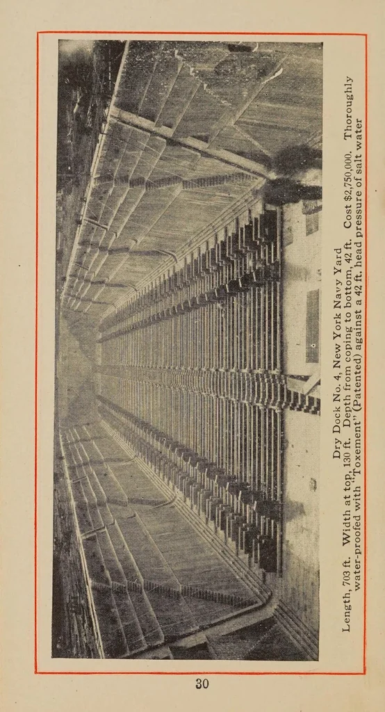 An illustration from Toch Brothers "Red book" on damp-resisting paints, compounds and specialties, 1912, leaf 32