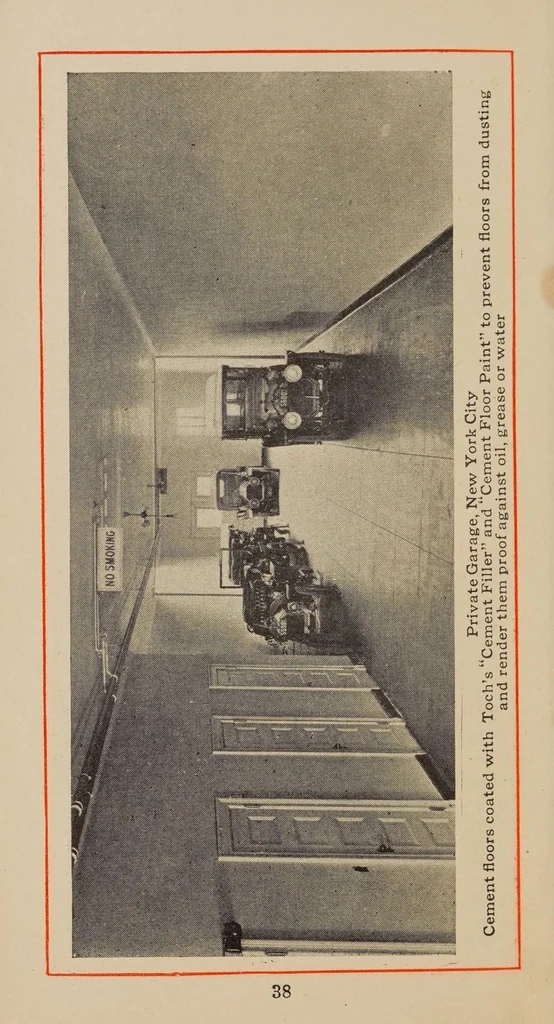 An illustration from Toch Brothers "Red book" on damp-resisting paints, compounds and specialties, 1912, leaf 40