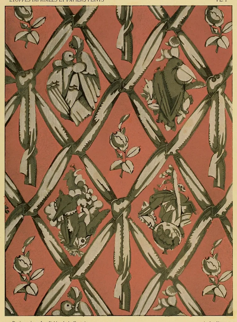 An illustration from Étoffes imprimées et papiers peints;, 1924, leaf 15